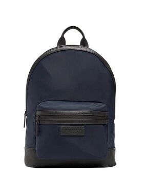 NWT Ted Baker Men's Patrick Nylon & Leather Trim Double Zipper Backpack Travel